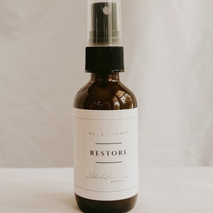 Restore Toner, 2 oz de tónico facial totalmente natural para pieles sensibles