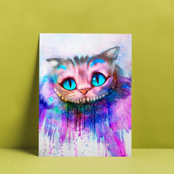 Grinsekatze - Aquarelle Watercolor Art