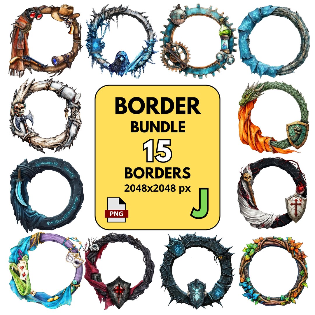 D&D Border Bundle 15 Token Frames for Tabletop Dungeons and Dragons ...