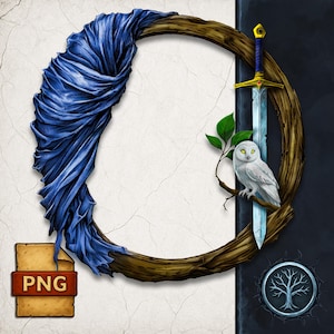 Blade Wizard Token Border – Fantasy RPG Frame for Character Portraits | Compatible with DnD 5E, Pathfinder, Roll20, Foundry VTT Tabletop