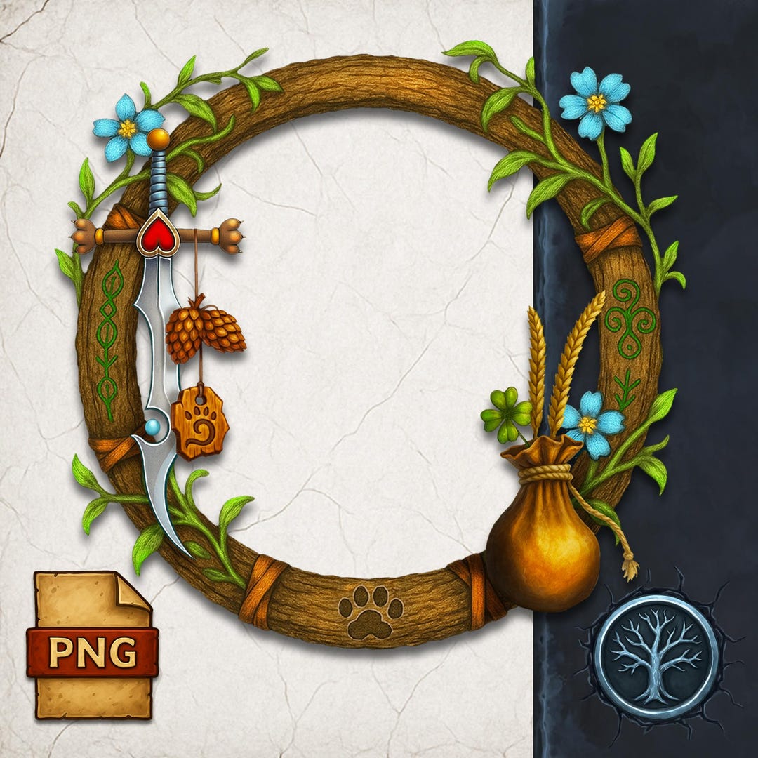 Rabbitfolk Token Border: RPG Character Portrait Frame (PNG Digital ...