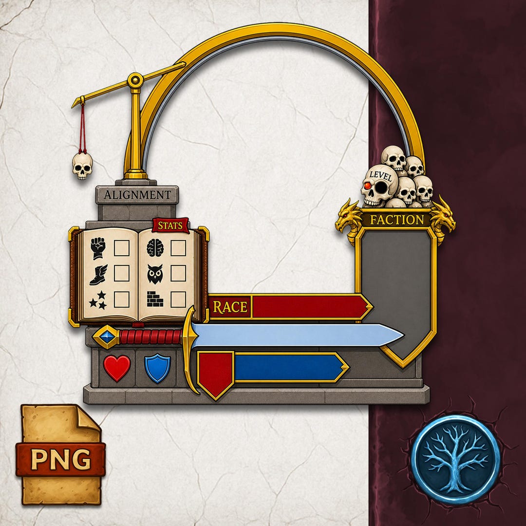 Dnd Class Token Border With Stats: Mini Character Sheet for RPG ...