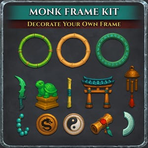 D&D Token Border Frame Kit: VTT Character Portraits (Digital Download