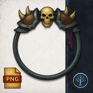 Moldura de Ficha de Morto-Vivo – Moldura de RPG de Fantasia para Retratos de Personagens | Compatível com DnD 5E, Pathfinder, Roll20, Foundry VTT Tabletop