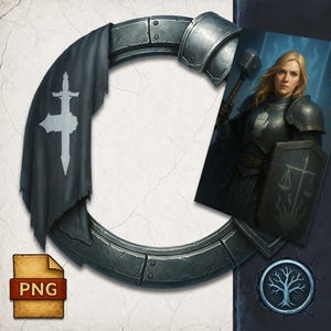 Knight Token Border: Paladins & Clerics Frame for VTT RPG (PNG Files)