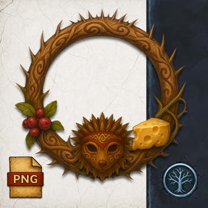 Hedgehog Token Frame: RPG Character Portrait Border (PNG Files)