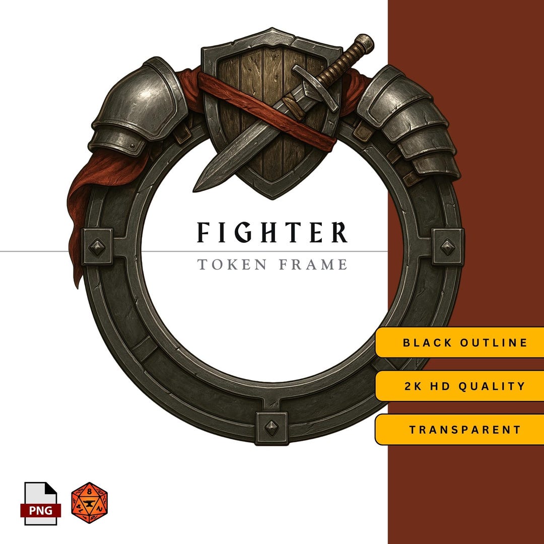 D&D Fighter Token Border for Dungeons and Dragons Tabletop RPG Roll20 ...