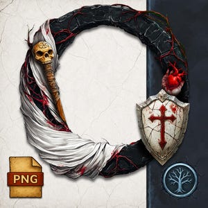 Death Cleric Token Border – Fantasy RPG Frame for Character Portraits | Compatible with DnD 5E, Pathfinder, Roll20, Foundry VTT Tabletop