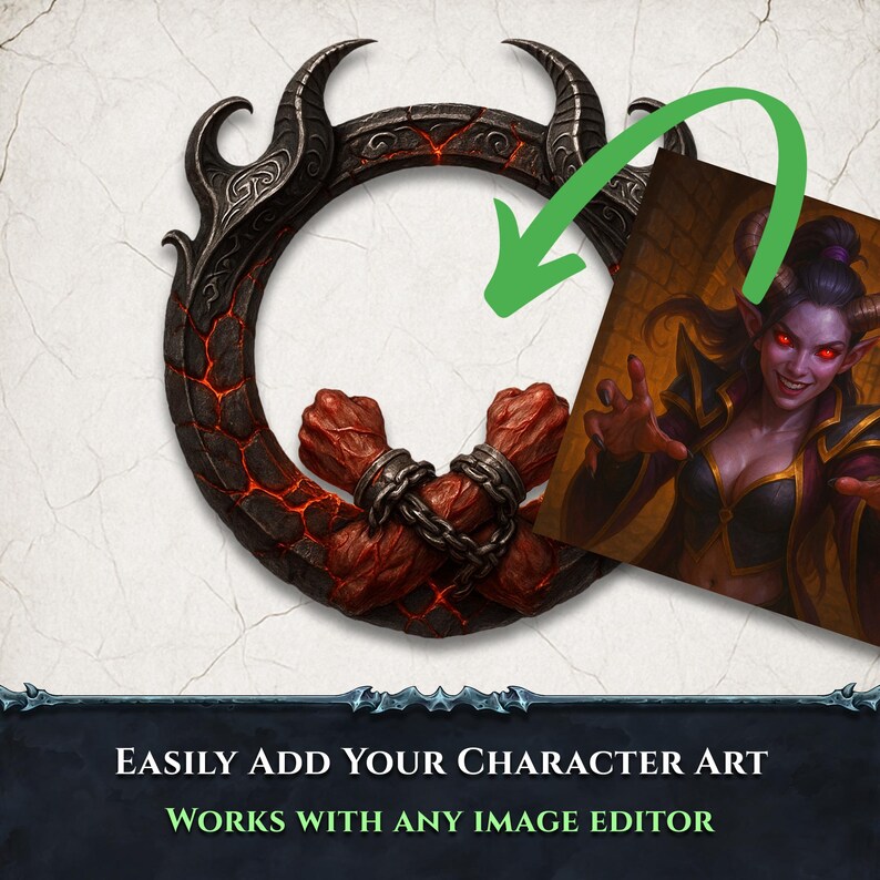 Fiend Token Border, Demon Frame, D&D Character Portrait (PNG) - Etsy UK