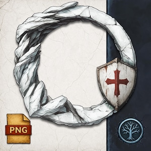Cleric Token Frame: D&D RPG Border (PNG, PSD)