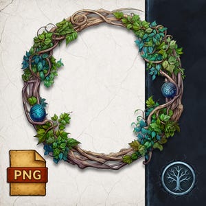 Forest Token Border – Fantasy RPG Frame for Character Portraits | Compatible with DnD 5E, Pathfinder, Roll20, Foundry VTT Tabletop