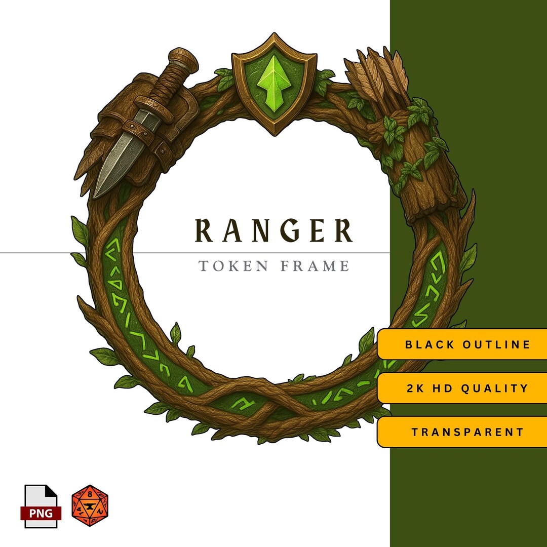 D&D Ranger Token Border for Dungeons and Dragons Tabletop RPG Roll20 ...