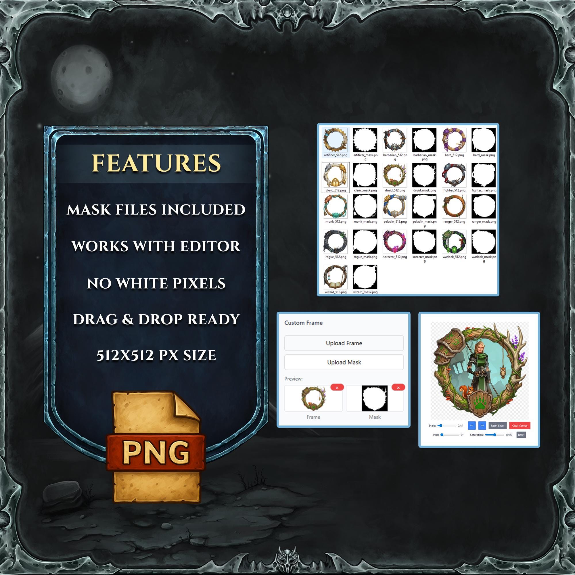 Dnd Class Token Border Bundle: Subclass Frames for Character Portraits ...