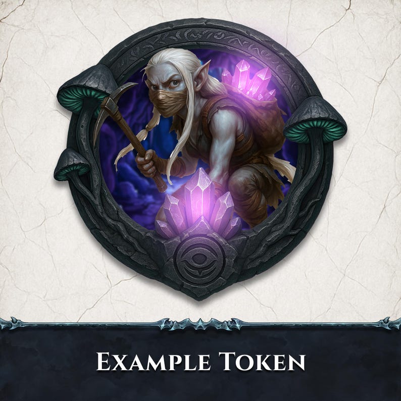 Dnd Race Token Borders: VTT Character Portrait Frames (PNG Digital ...