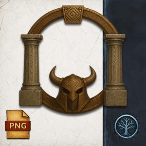 Minotaur Token Border: RPG Character Portrait Frame (PNG Digital Download)