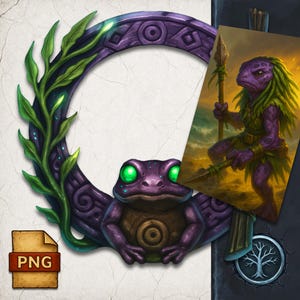 Fantasy RPG Token Border: Toadkin Frame for DnD, Pathfinder (PNG Files)