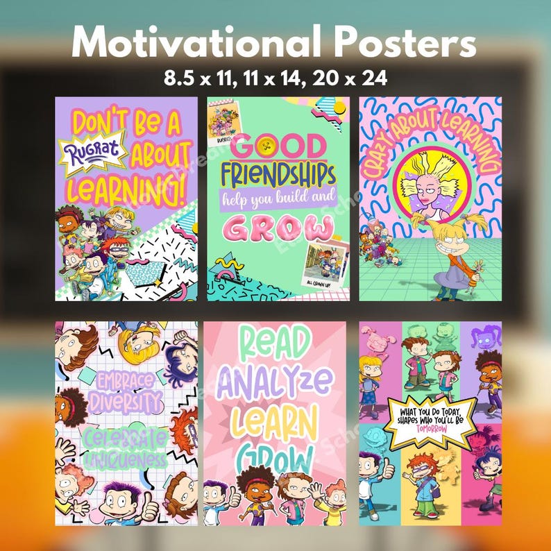 Rugrats (90's Aesthetic) Motivational Posters (6 Pack) (DIGITAL and ...