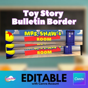 DIGITAL and EDITABLE: Toy Story Classroom Bulletin Border