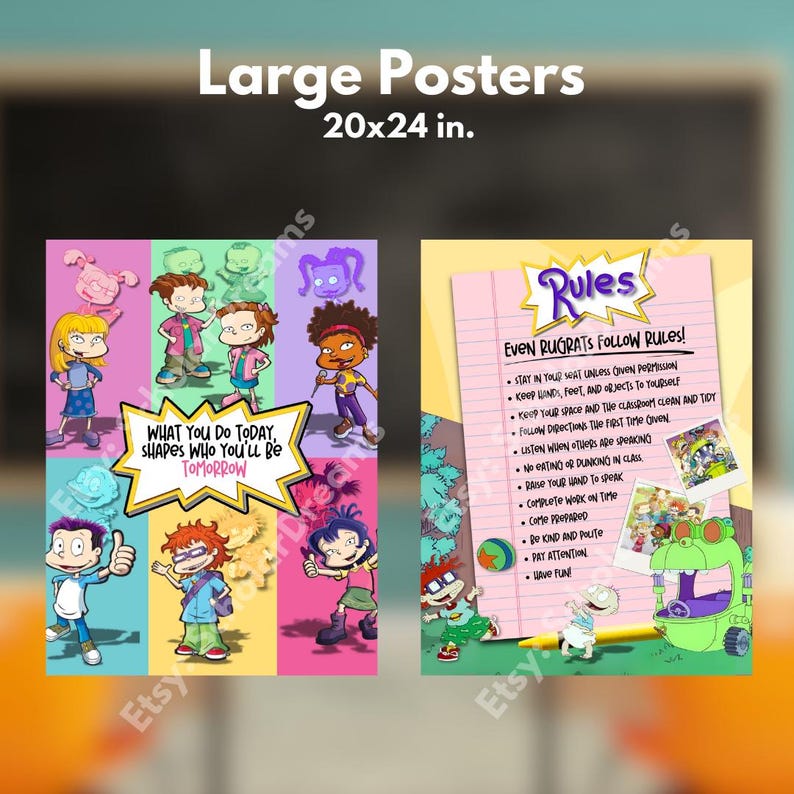 Rugrats 90s Classroom Decor Bundle (digital & Printable) - Etsy