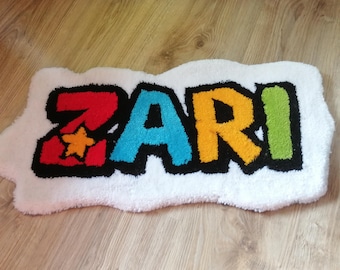 Custom Name // Tufted Rug // Kids Room Decor