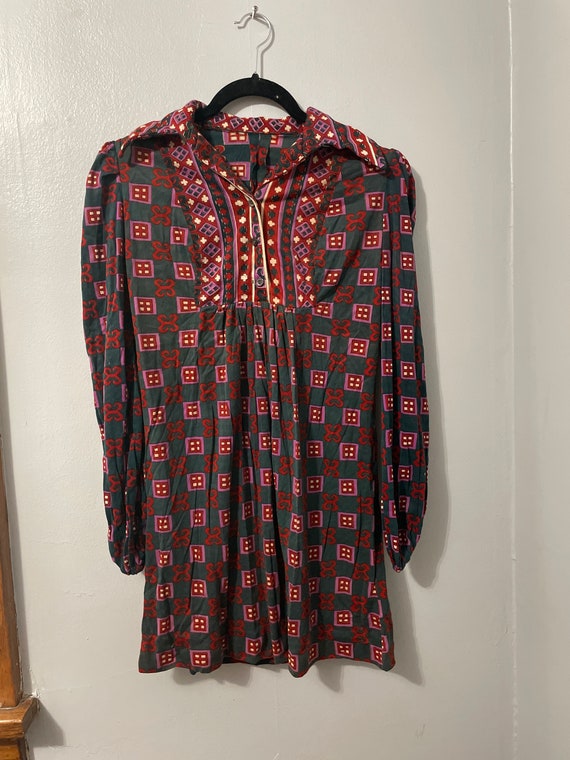 70s patterned dress