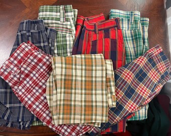 Plaid Vintage Youth pants and shorts lot