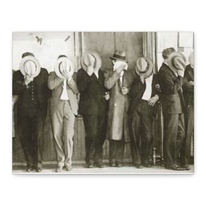 Gangster art, urban art, mobsters, old school art, black and white, mob pictures, purple gang, Detroit, Canvas Gallery Wraps