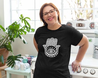 Hamsa Hand T-Shirt: Retro Evil Eye Protection Tee