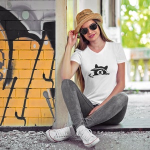 Raccoon Shirt, Cute Raccoon Shirt, Cute Raccoon Tee, Raccoon Graphic Tee, Animal Lover Shirt, Animal Gift, Raccoon Lover Gift, Plus size image 3