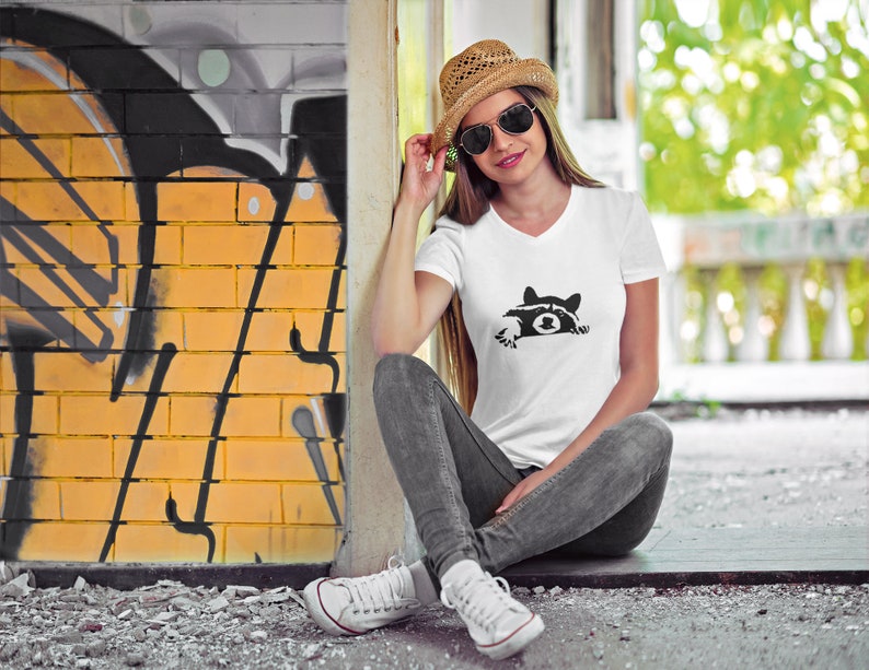 Raccoon Shirt, Cute Raccoon Shirt, Cute Raccoon Tee, Raccoon Graphic Tee, Animal Lover Shirt, Animal Gift, Raccoon Lover Gift, Plus size image 3
