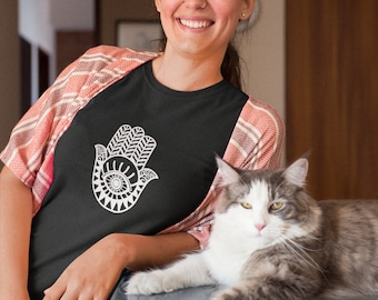 Hamsa Hand T-Shirt: Retro Evil Eye Protection Tee