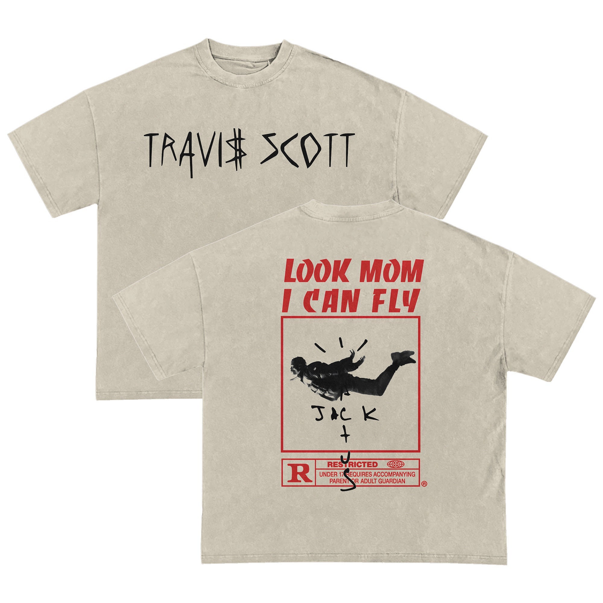 Travis Scotts Astroworld Pocket Graphic Letter Printing T-Shirts - Travis  Scott Merch