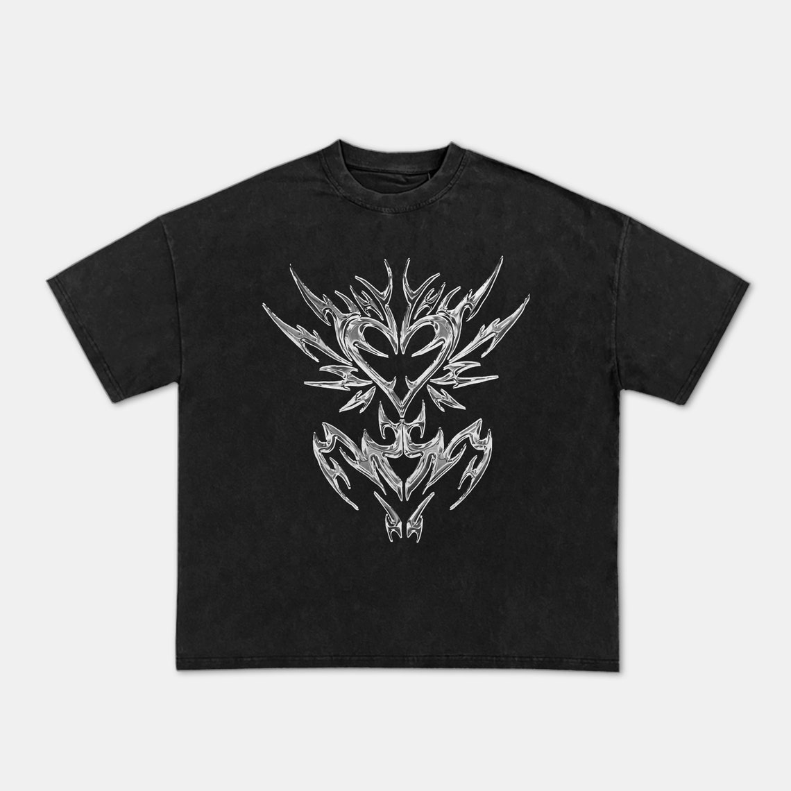 Cyber Sigilism Heart Shirt for Y2k Style Cyberpunk Tattoo Etsy