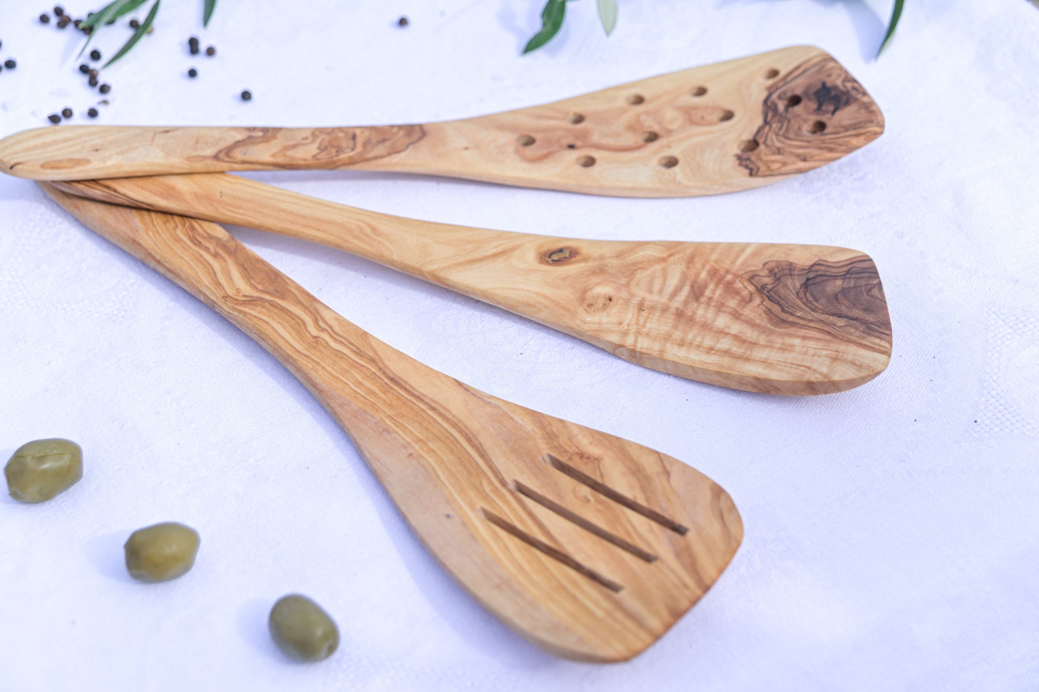 Olive Wood Kitchen Utensils Set of 3 Cooking Utensils Etsy