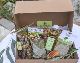 Griechische Gourmet-Geschenkbox, Weihnachts-Gourmet-Geschenkkorb, griechische Lebensmittel-Geschenkbox, Bio-Gewürze-Box, Corporate Gifting, Bio-Lebensmittel-Geschenkbox