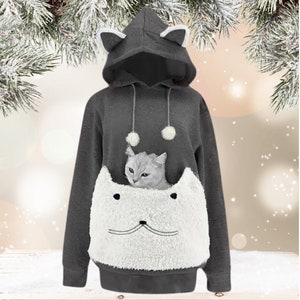 Cat snuggle hoodie sale