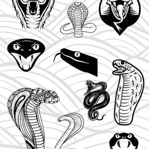 Cobra slangen Svg, bestand Snake Head Svg, Snake-bestand, Snake Shirt SVG, King Cobra SVG, Png-bestanden, Cricut Cobra svg