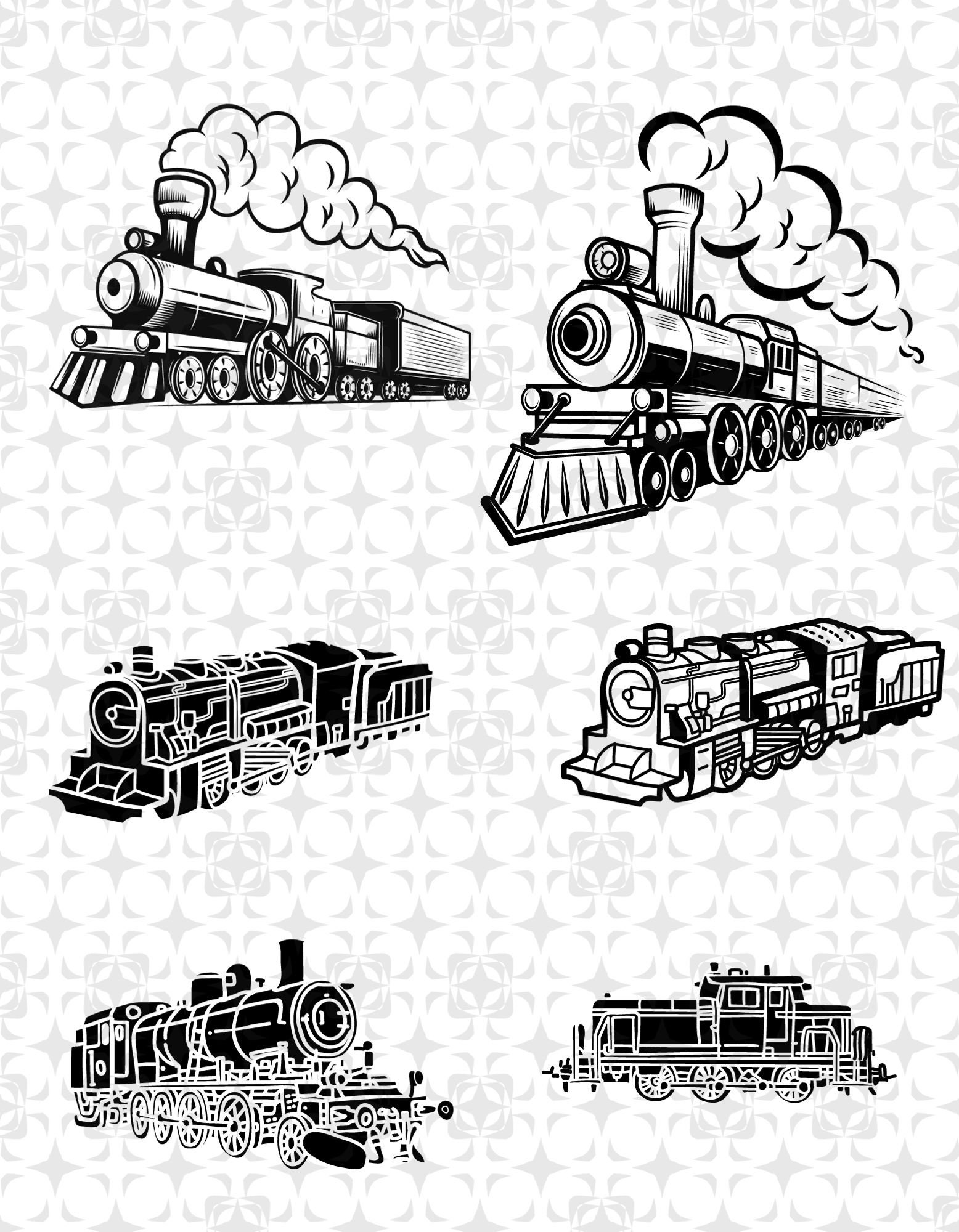 Railway SVG Bundle | Train SVG | Railway SVG | Locomotive SVG | Steam ...