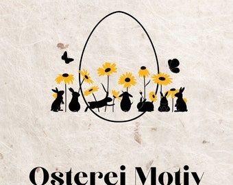 Easter plotter file, German Happy Easter plotter file Svg, Plotter file Easter SVG, Plotter file flowers spring, Easter Cut svg,Easter Svg