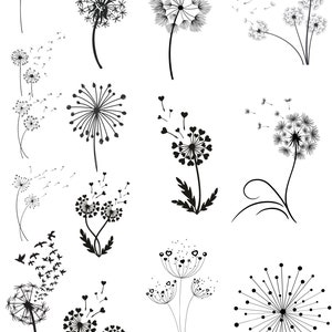 Pissenlit SVG Bundle, pissenlit SVG, pissenlit, clipart, juste respirer SVG, pissenlit soufflant SVG, fichiers coupés pour Cricut, Silhouette, pissenlit SVG