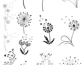 Dandelion Svg Bundle,Dandelion Svg,Dandelion ,Clipart,Just Breathe Svg,Dandelion Blowing Svg,Cut files for Cricut,Silhouette,dandelion svg