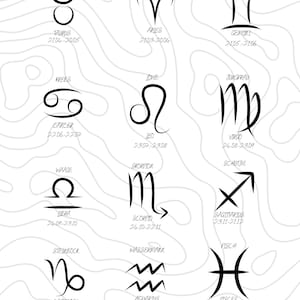 Signe du zodiaque SVG Bundle, Horoscope SVG Bundle, Signe du zodiaque céleste SVG, Constellation du zodiaque SVG, Clipart de signe du zodiaque, Cadeau d’horoscope