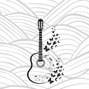 SVG, gitaar SVG, gitaar overzicht SVG, muziekinstrument SVG, gitaar SVG, muziek SVG, vinyl stencil, gitaar silhouet SVG, jpg, PNG, SVG