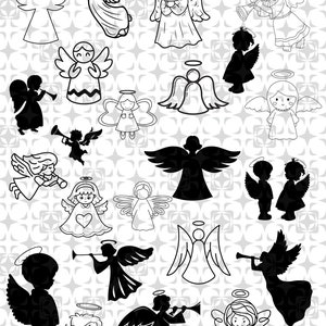 Angel Bundle SVG,Christmas Angel SVG,Angel,Angel Cricut,Valentine&#39;s Day, Cupid SVG,Christmas,Christmas Angel svg,Girl Angel,Boy Angel svg