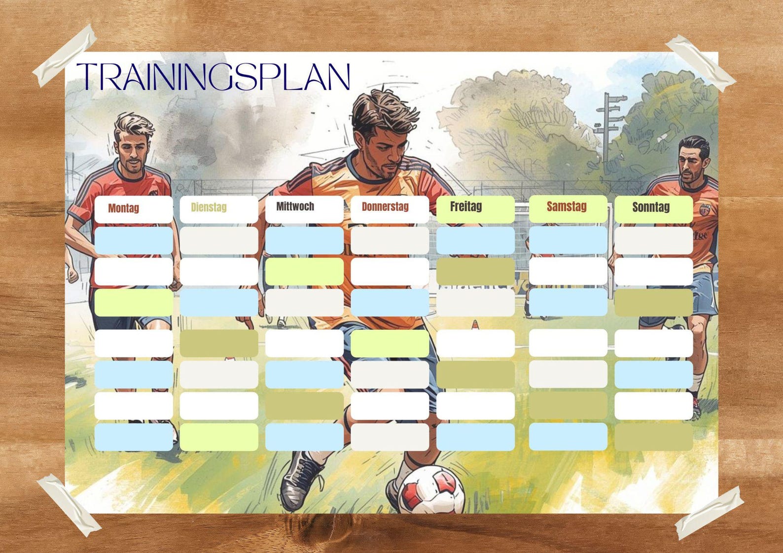 Football Workout Plan.pdf Printable Football Training Plan, Training PDF, Football PDF, Printable ...