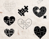 Herz Puzzle Svg,Puzzleteile, Puzzleteile, Herz Puzzle svg,Herz Anhänger Svg,Puzzle Stück Svg,PuzzelTeil SVG,PNG,Valentinstag svg,