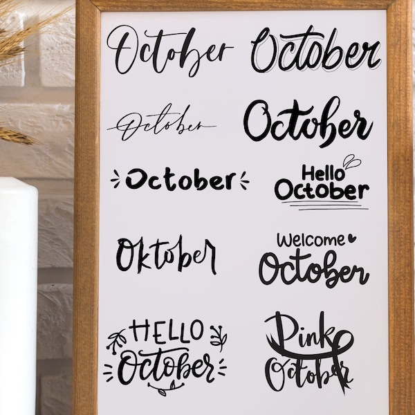 Font,digital font,commercial use,handwritten,month,october,svg,png,10 files,oct,hello,fonts,season,winter