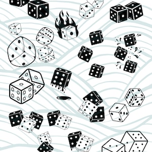 Dados SVG, diseño de dados geométricos, dados de juego, archivo de corte digital, proyecto de bricolaje, material artesanal, varios dados svg, dados de juego