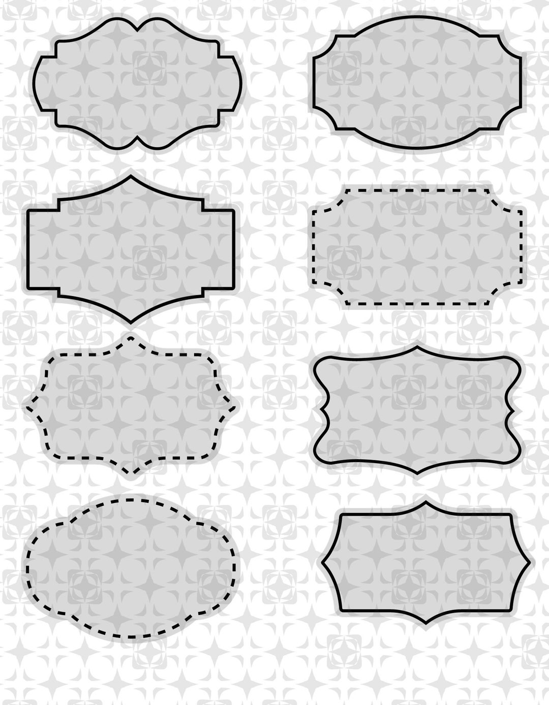 Basic Digital Storage Labels, Personalized Labels, SVG, PNG, New ...