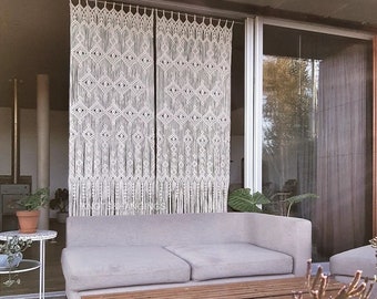 Hanggordijn macramé | Boho scheidingswand en decoratief accent, boho decor, hangende decoratie